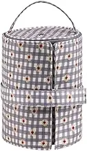 domoi Small Yarn Storage Bag Portable Knitted Wool Bags for Sewing Tools Accessories Gray