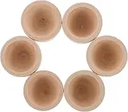 ULTECHNOVO 6 Pcs Wooden Egg Holder Tray Natural Easter Centerpiece for Table Decoration Egg Display Stand for Kitchen Countertop and Festive Decor