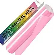 HTVRONT Pink HTV Vinyl - 12" x 10ft Baby Pink Iron-On Vinyl for Cricut & Silhouette Cameo, Heat Transfer Vinyl for T-Shirts - Easy to Cut & Weed