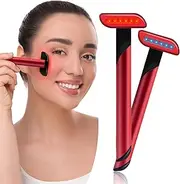 Red Light Therapy Wand for Face: 5-in-1 LED Light Therapy Skincare Wand for Rejuvenation - Face-Massager for Anti-Aging and Wrinkle Reduction -Red & Blue Beauty Device for Eyes, Neck & Face