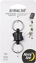 Nite Ize Polycarbonate Keyring 360 Magnetic Quick Connector, Magnetic Locking Split Rings for Keys