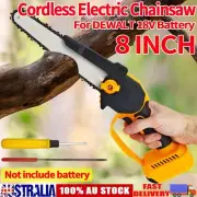 Cordless 8'' Wood Cutting Saw Woodworking Chainsaw Body For Dewalt 18V Battery