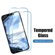 2Pcs Screen Protector Tempered Glass For iPhone 14 13 12 11 Pro Max Mini