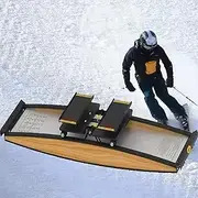 Ski Trainer Machine, 3D Cardio Machine Trainer with Aluminum Pedals and Rubber Rollers, Adjustable Resistance and Reduce Fitness Loss, Safely Holds 330 Lbs, for Hockey, Ice Skating