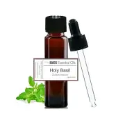 Basil Oil. 100% Pure Holy Basil Essential Oil. Extracted From Tulsi Leaves