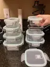 8 Pack Glass Food Storage Containers Meal Prep Airtight Bento Boxes with Leak