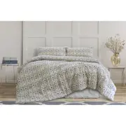 Ardor Boudior Queen/King Bed Comforter Pillowcase Set Linen Tosca Printed