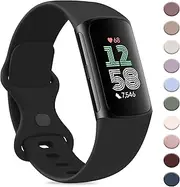 AK Sport Band Compatible with Fitbit Charge 6 Bands/Fitbit Charge 5 Bands Women Men, Classic Soft Replacement Straps Wristbands for Fitbit Charge 6/5 Advanced Fitness & Health Tracker
