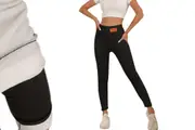 Women Lined Stretchy Thick Leggings Warm Thick Stretchy Soft Tights Thermal High Waist Pants-Black