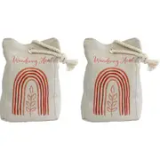 2x Wandering Heart 19cm Doorstop Home Room Weighted Heavy Door Stopper Beige