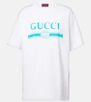 [Gucci] Gucci Logo cotton jersey T-shirt AU 14 white