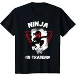 KAOS BAJU KIDS 設計印花 NINJA IN TRAINING 完美忍者 T 恤適合兒童 T 恤