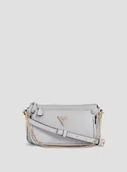 GUESS Women's Lavender Noelle Crossbody Bag in Grey