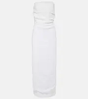 [Tove] Tove Bridal Sabella linen maxi dress AU 8 white
