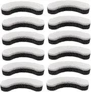 Replacement Premium Water Filter for NPET WF050 Transparent Water Fountain, Arc-Shaped, Washable Pet Fountain Filters with Triple Filtration System, 12 Pack