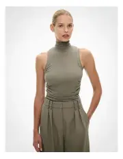 [Witchery] Mesh Hi Nk Tank in Khaki