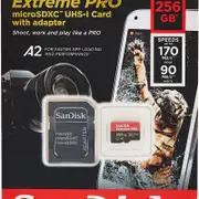 SanDisk 256GB Extreme Pro 200mb/s Micro SDXC UHS-I Class 10 Memory Micro SD Card