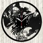 Dark Tower Vinyl Record Wall Clock Decor Handmade 3095