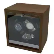 Automatic Watch Winder Box Storage Safe Mata Box LED Light Mechanical Wood Case