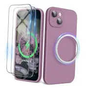 Designed for iPhone 15 Case Compatible with MagSafe (6.1 inch Lilac Purple
