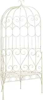 Garden Bench Garden Bench 95 cm Iron Antique White