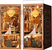MiniCity Book Nook Kit, DIY Miniature Dollhouse Booknook Kit, 3D Wooden Puzzle Bookend Bookshelf Insert Decor with LED Light for Teens and Adults(Phantom of The Opera)