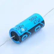 2pcs Axial Electrolytic Capacitor 47uf 500V for Tube Amp DIY