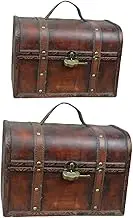 Ipetboom Versatile Storage Boxes Wooden Chest Household Desk Compartment Jewelry Organizer