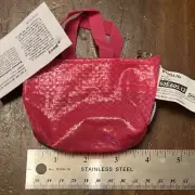 PINK IKEA Knolig Mini Bag Keychain Keyring Shopping Bag Purse Pouch HTF