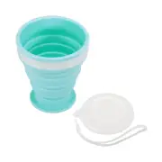 Collapsible Water Bottle, 200mL Travel Folding Cup for Camping, Blue