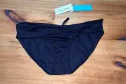 NEW WITH TAGS LADIES SEAFOLLY BLACK TWIST HIPSTER BIKINI PANTS SIZE 14