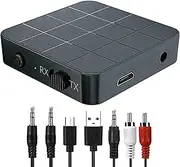 2in1 Bluetooth 5.0 Wireless Audio Transmitter Receiver Adapter for Computer, Laptop, Stereo, Headset, Smartphone, MP3 Player, CD