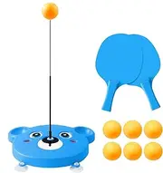 Table Tennis Trainer, Adjustable Height Pong 37.4x8.27in Portable Training Machine, Soft Shaft Sucker Design, Easy Setup for Indoor Practice, Kids, and Students