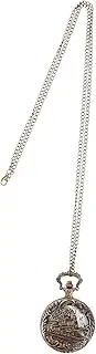 [DEARMAMY] Vintage Pocket Watch Fob Bill Plush Super Electronic Pocket Watch Quartz Pocket Watch with Chain Watches Retro Decor Number Necklace Digital Watch Vintage Watch Men Watch Plastic