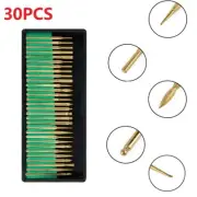 Diamond Burr Drill Bit Set 30pcs Titanium Coated Cutting For Engraving