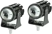 Universal Motorcycle LED Headlight Projector Lens Dual Color ATV Driving Lamp Fog Light Auxiliary Spotlight Lamp(2 pcs)