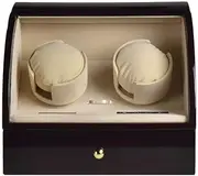 AutomaticWatchWinderDoubleWatchesWoodenStorageCase2PowerSupplyModeQuietMotors Needed KeYJ