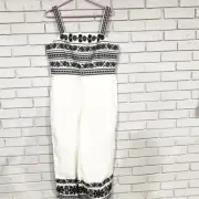 Boden Women’s Embroidered Ivory Strappy Jumpsuit - Size 16