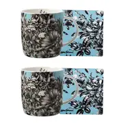 Maxwell & Williams Marini Ferlazzo Decorative 2x 370ml Mug & 2x Coaster Set