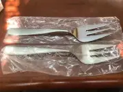 (2) Yamazaki Stainless Steel Bolo Extra Large Salad Serving Fork FREE SHIPPING