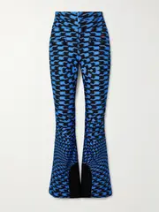 [Perfect Moment] Perfect Moment - Aurora Printed Bootcut Ski Pants - Blue - medium medium Blue