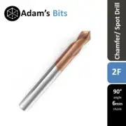 6mm diam/shank chamfer/spot drill V-bit 2 flute 90deg HRC55 carbide CNC router