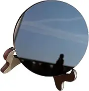 1Set Obsidian Scrying Mirror with Stand Decorative Table Mirror for Home Unique Accent for Living Office Bedroom and Meditation Beautiful Present Option