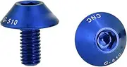 Cycle Water Bottle Cage Bolts, Aluminum Alloy Screws 2Pcs, Antirust Lightweight for Most CagesDisc Rotors (Blue)