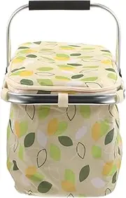 BESPORTBLE Large Capacity Picnic Basket for Collapsible Handle Bag with Insulated Cooler Compartment Durable Oxford for and Gatherings