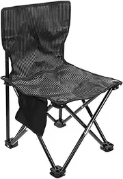 Toyvian Folding Beach Chair with Carrying Bag Portable Outdoor Camping Stool Lightweight Oxford Cloth Design for Fishing Hiking and Picnics Compact and Sturdy with High