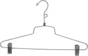 Hangers 50 Metal Silver Dress Shirt Pant Suit Space Saving Security Loop 16"