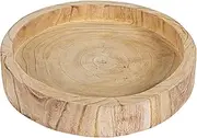 Creative Co-Op Paulownia Wood Hand Carved Tray
