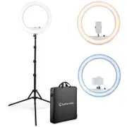 Lume Cube Portable Cordless 18" Ring Light Selfie Tripod Stand and Phone Holder