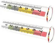 SUPVOX Replacement Rain Gauge Tube 2pcs Outdoor Rain Gauge Glass for Yard Measurement